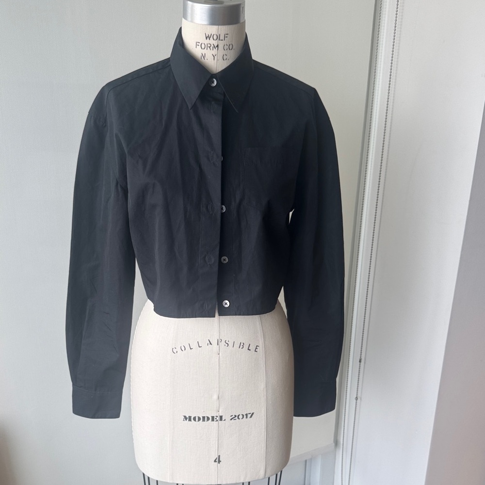 Babaton Black Button-Up Shirt